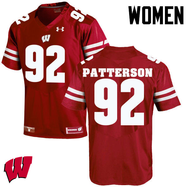 Wisconsin Badgers Women's #92 Jeremy Patterson NCAA Under Armour Authentic Red College Stitched Football Jersey PP40Q15OP